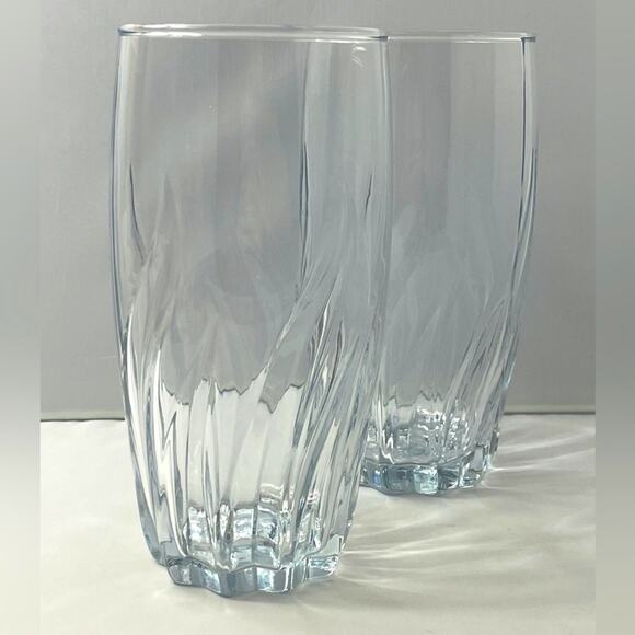 2 Anchor‎ Hocking Central Park Iced Tea Drinking Glasses Blue - Picture 1 of 8